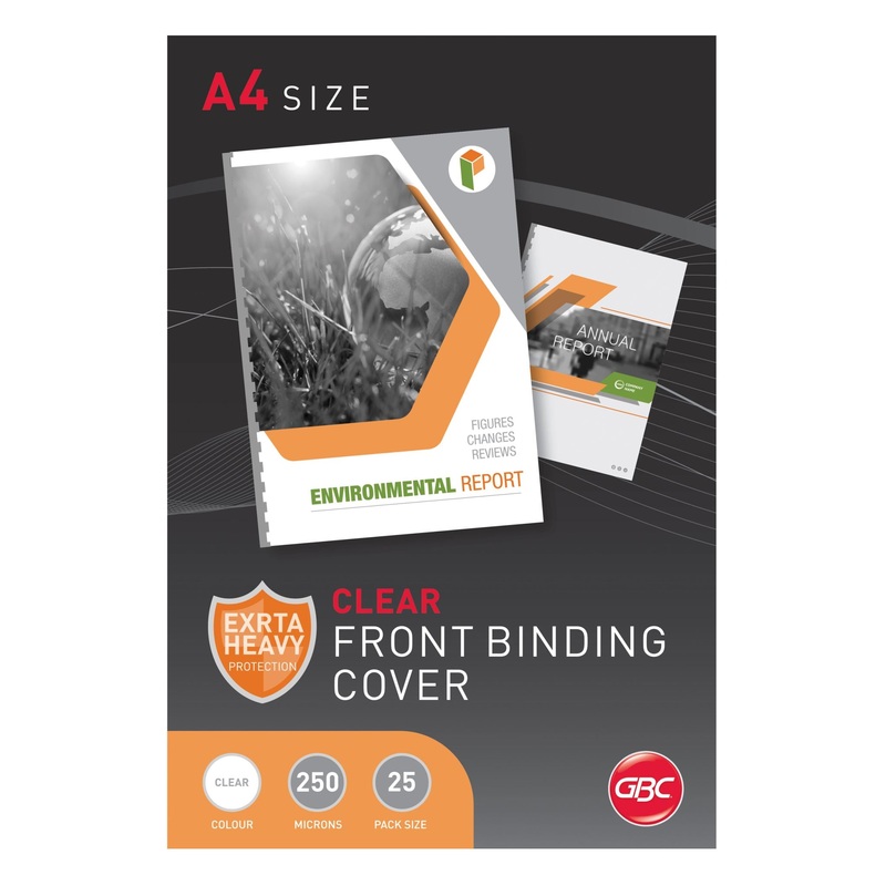 GBC Binding Cover A4 250 Micron Clear Pk25