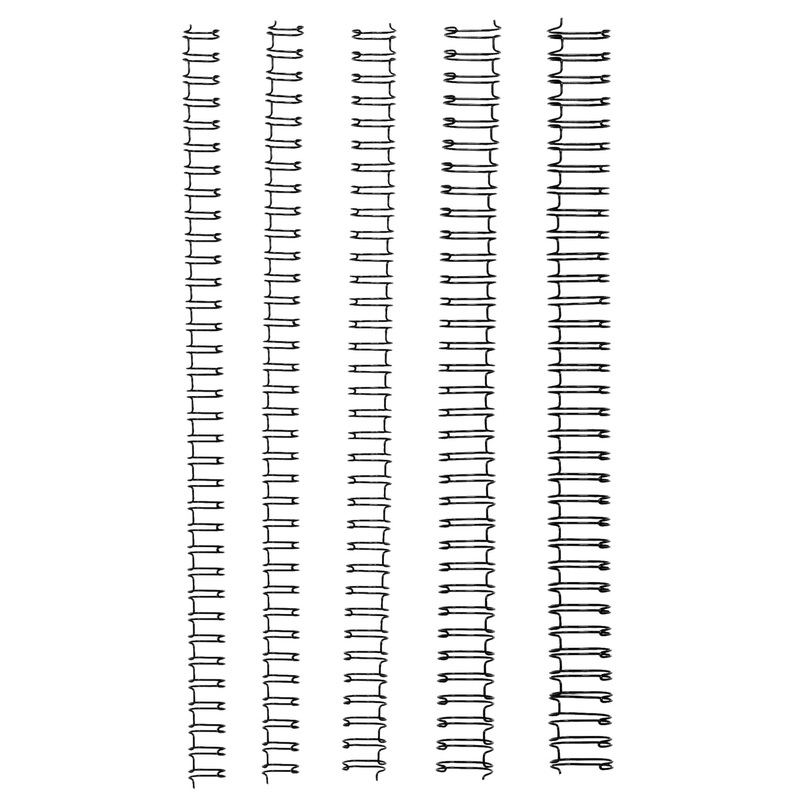 GBC Binding Wire 34 Loop 8mm Black Pk100