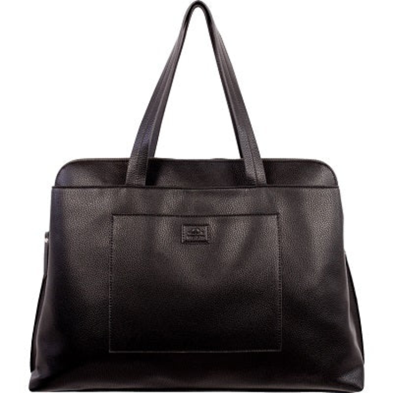 BUSINESS TOTE-ROOTS 3-COMPARTMENT SATCHEL, BLACK