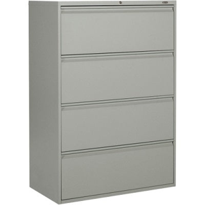 FILE CABINET-LATERAL OTG, 4 DRAWER, GREY