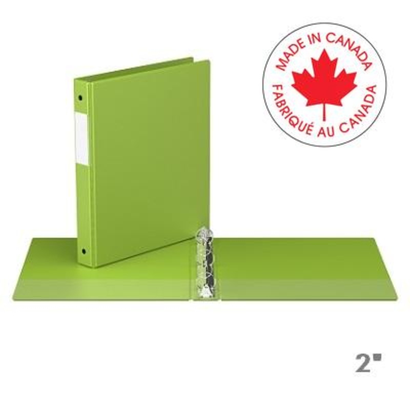 BINDER-ESSENTIAL 2300 2" ROUND RING, LIME GREEN