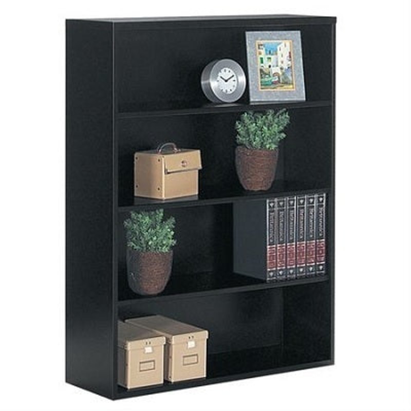 BOOKCASE-STEEL, 48" HIGH, BLACK